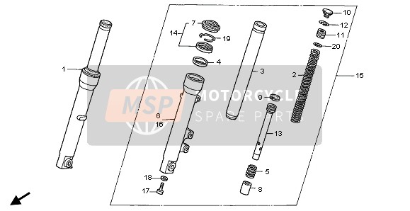 Honda SH125 2008 FRONT FORK for a 2008 Honda SH125